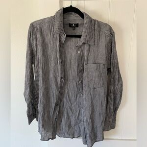 7 For All Mankind Monochrome Checkered Shirt